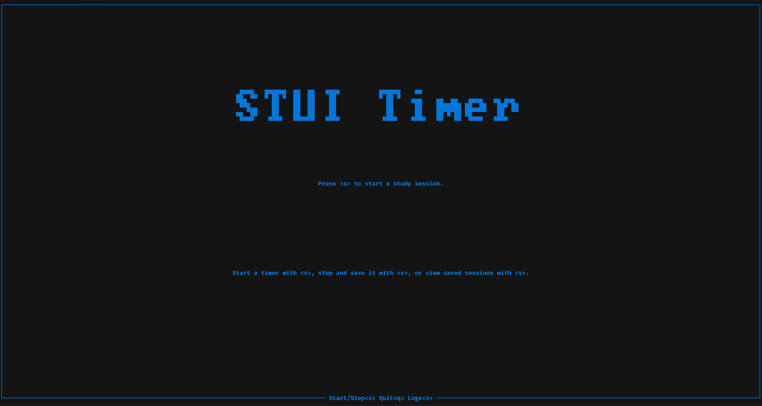 Study Timer TUI project preview